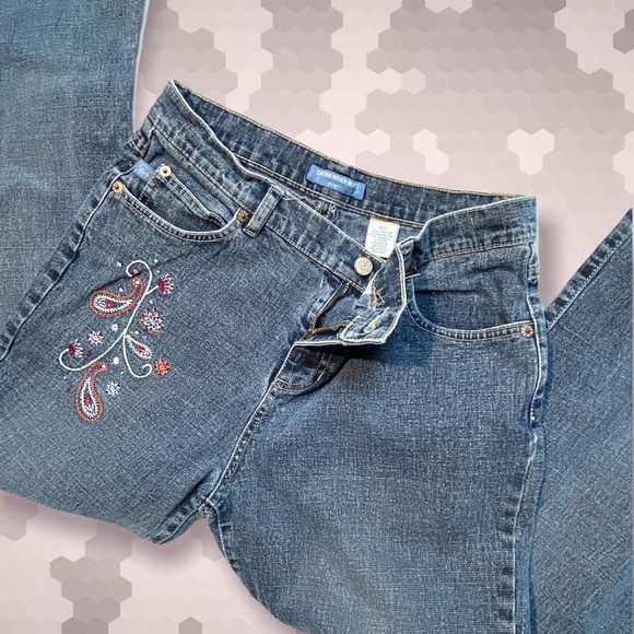 Canyon River Blues Flare Jeans Embroidery Sz 12 1/2 - Picture 2 of 13